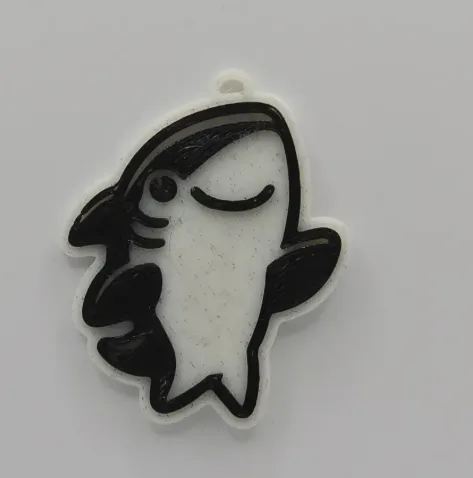 Cute Happy Shark Keychain